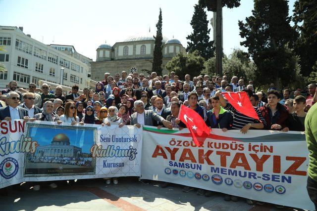 Samsun'da Kudüs protestosu