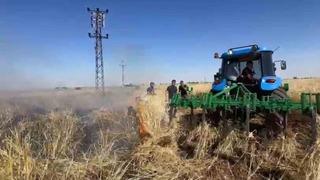 Şanlıurfa’da onlarca dönümlük arpa ekili tarla kül oldu