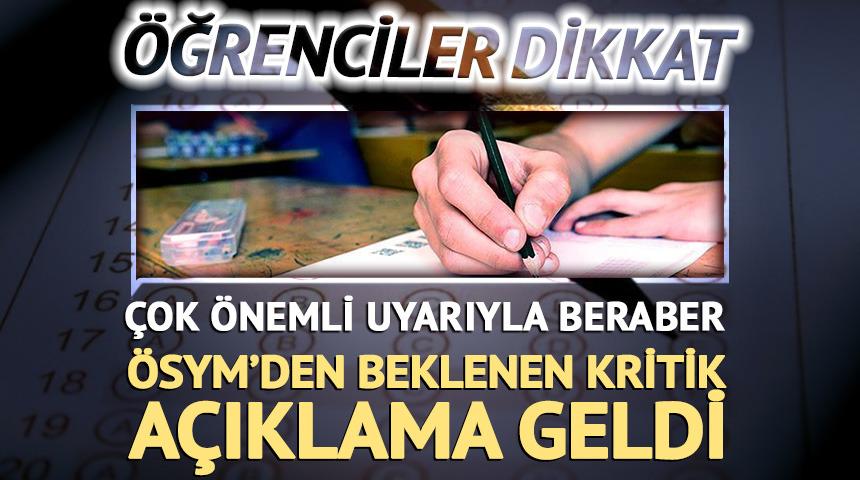 Milyonlarca &ouml;ğrenci bekliyordu! YKS giriş belgeleri erişime a&ccedil;ıldı