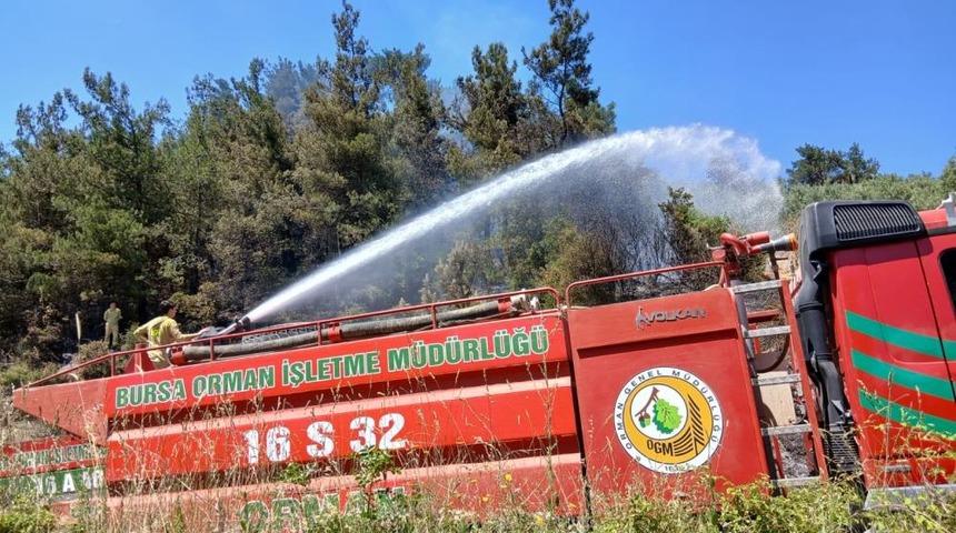 Bursa&rsquo;da piknik alanı yakınındaki yangın korkuttu