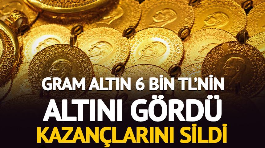 Gram altın 6 bin TL'nin altını g&ouml;rd&uuml;: Kazan&ccedil;larını sildi