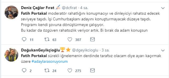 Muharrem İnce yi konuk eden Fatih Portakal a sosyal medyada tepki 3