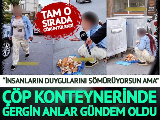 &Ccedil;&ouml;p konteynerinde gergin anlar 