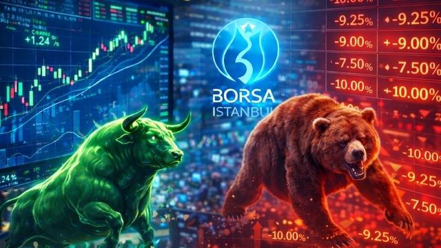 Borsada y&uuml;kselen ve d&uuml;şen ilk 5 hisse belli oldu