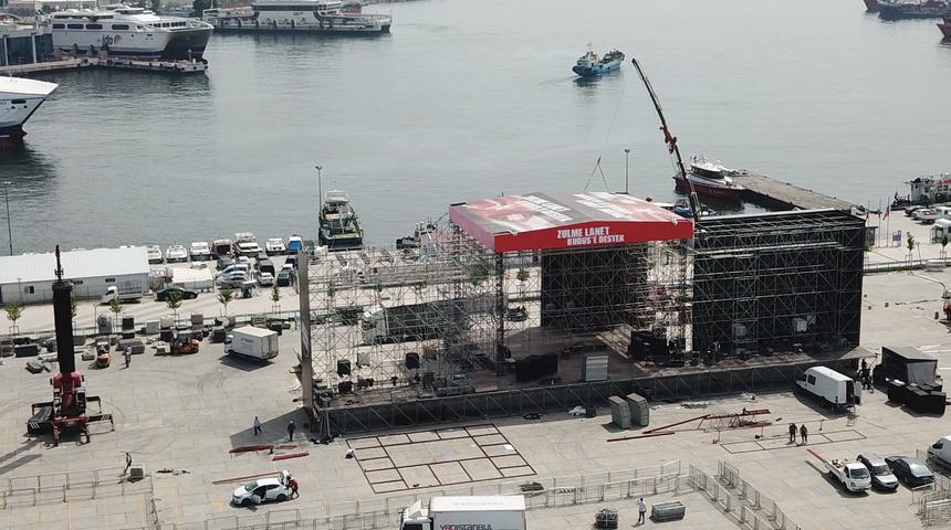 - Yenikapı'da Kudüs Mitingi için hazırlıklar sürüyor