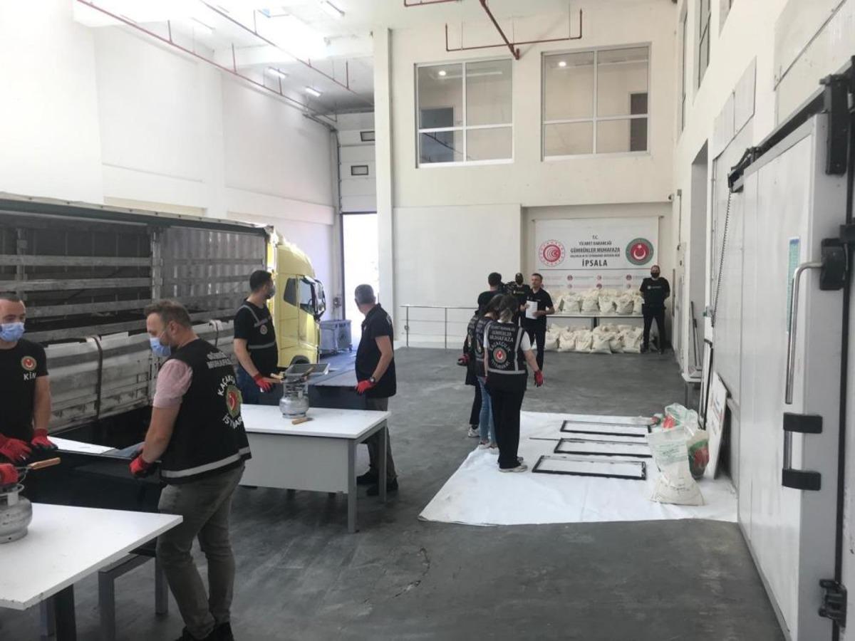 Edirne de tırda 1,5 ton uyuşturucu ele geçirildi 1