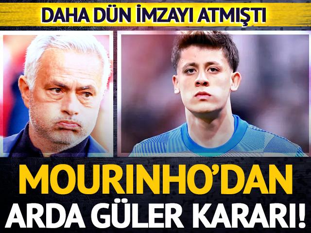 Jose Mourinho'dan Arda G&uuml;ler hakkında karar! Daha d&uuml;n imzayı atmıştı