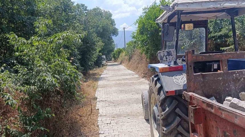 Bozdoğan Belediyesi&rsquo;nden, Yazıkent&rsquo;te parke taşı &ccedil;alışması
