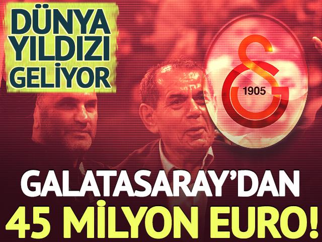 Galatasaray'dan orta sahaya 45 milyon Euro'luk b&uuml;t&ccedil;e! D&uuml;nya yıldızı geliyor
