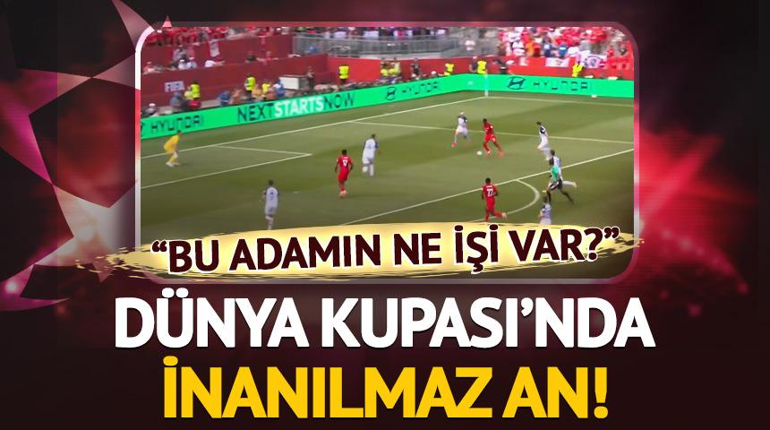 D&uuml;nya Kupası'nda inanılmaz an! Kanada forveti karşı karşıya pozisyonda trib&uuml;nlere vurdu