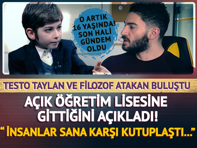 Filozof Atakan a&ccedil;ık &ouml;ğretim lisesine gidiyormuş! Sebebi ise...