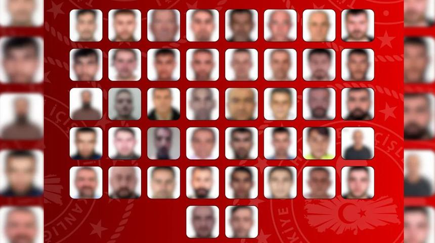 Kırmızı b&uuml;ltenle aranan 42 kişi ile ulusal seviyede aranan 48 kişi yakalandı