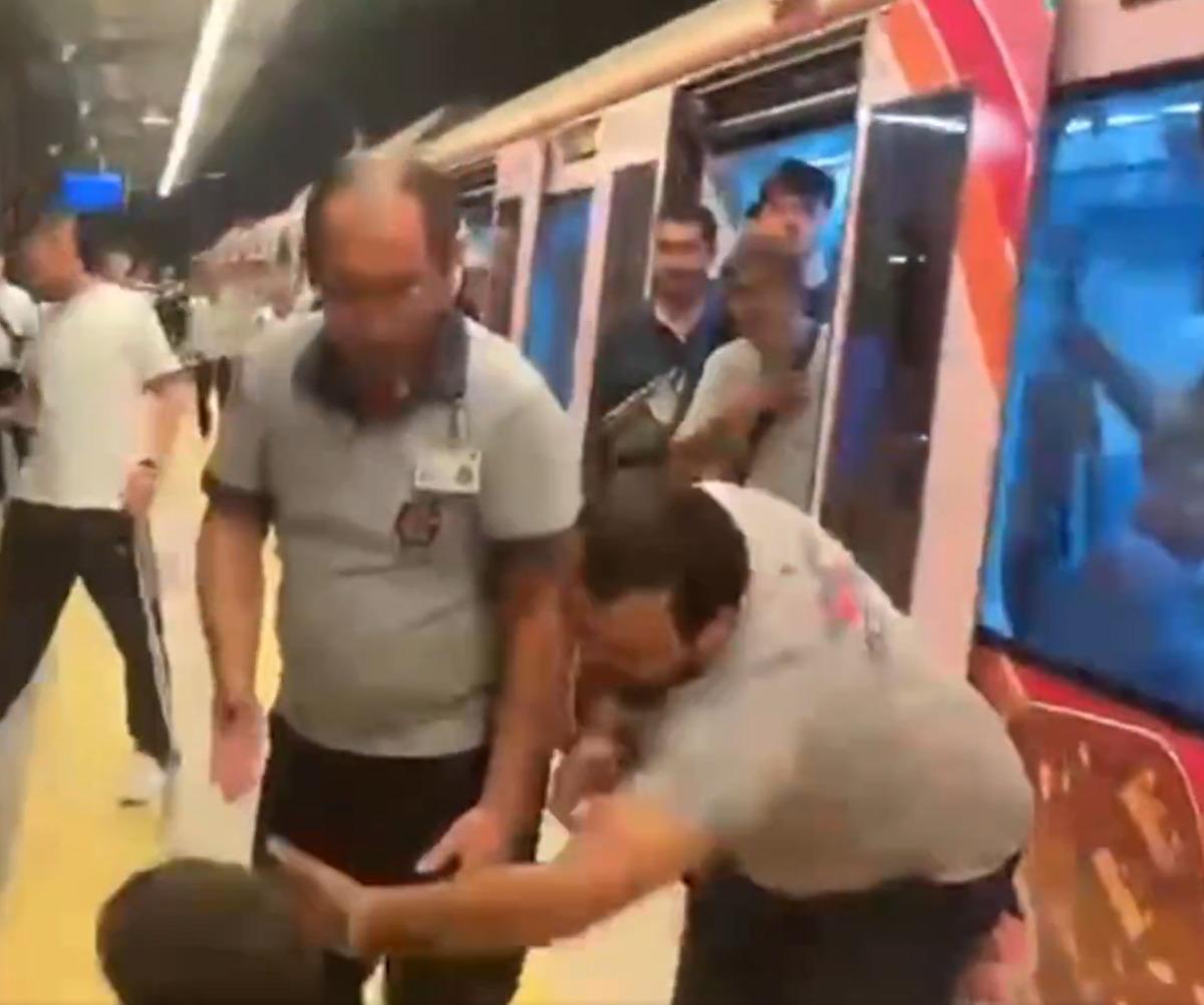 Güvenlikçi bir yumrukla yere serdi, temizlikçinin tokadı olay oldu 3