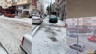 Başkent Ankara'da 'Süper hücre' esareti! Yollar beyaza büründü