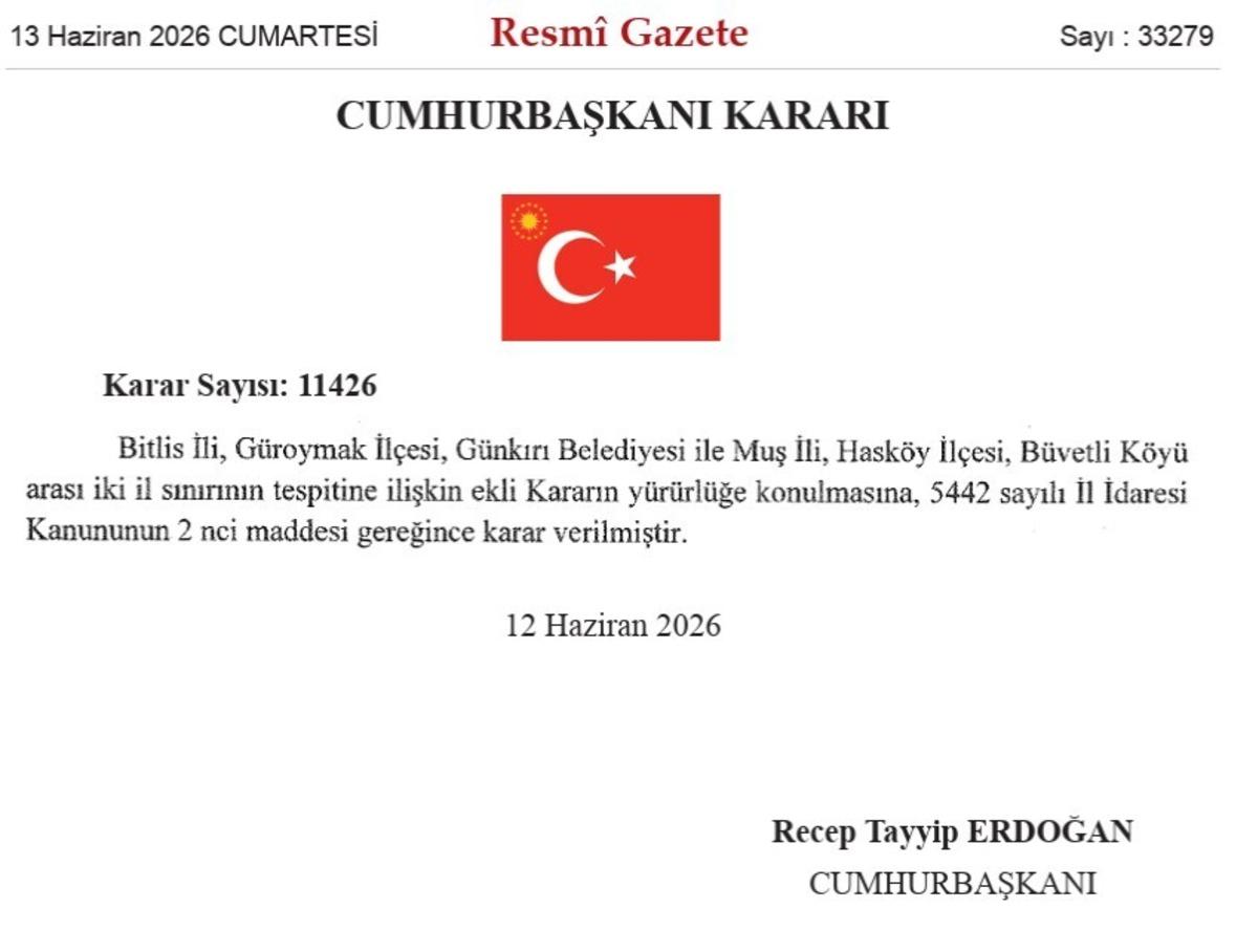 Resmi Gazete de yayımlandı: İki il arasındaki sınır değişti 1