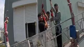 Mersin'de 3 işçi iskelede mahsur kaldı: Ekipler kurtardı
