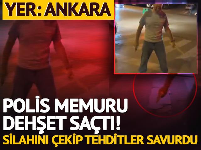 Silahını &ccedil;ekip tehditler savuran polis memuru g&ouml;revden uzaklaştırıldı!
