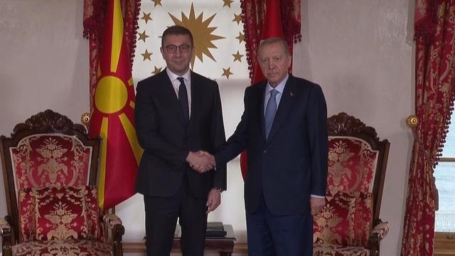 Cumhurbaşkanı Erdoğan, Kuzey Makedonya Başbakanı Mickoski’yi kabul etti