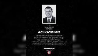 Kahreden haber! Kayseri Vali Yardımcısı Şenol Esmer hayatını kaybetti
