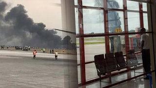 Küba'nın başkenti Havana'da Boeing 737 tipi yolcu uçağı düştü