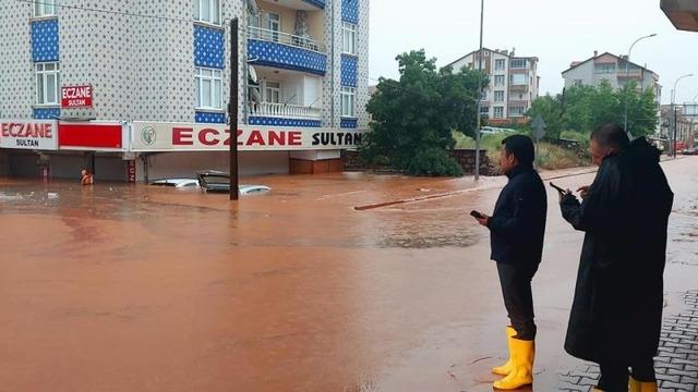Kırşehir'de saatte metrekareye 56,4 kilogram yağış düştü