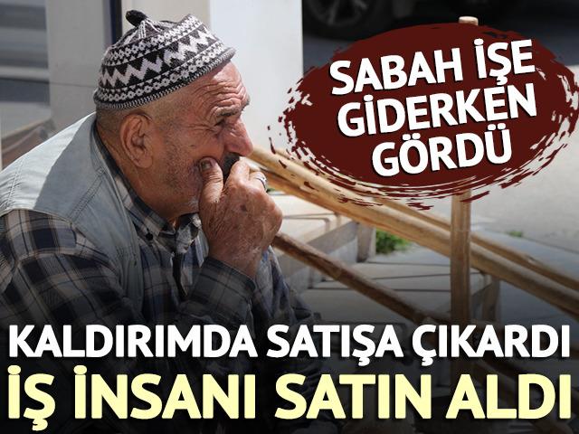 Kaldırımda satışa &ccedil;ıkardı, iş insanı satın aldı
