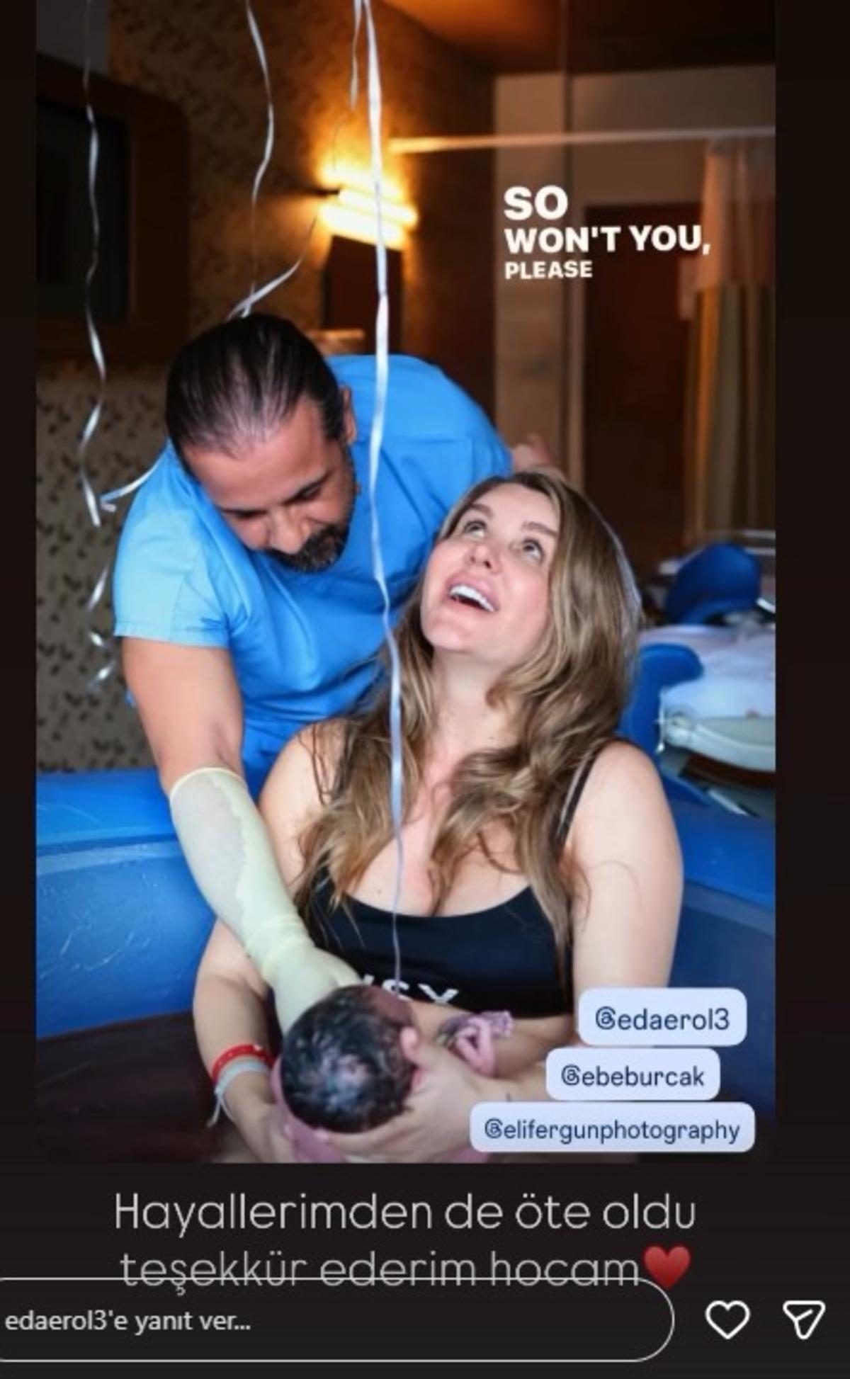 Esra Erol teyze oldu! Eda Erol oğlunu kucağına aldı 1