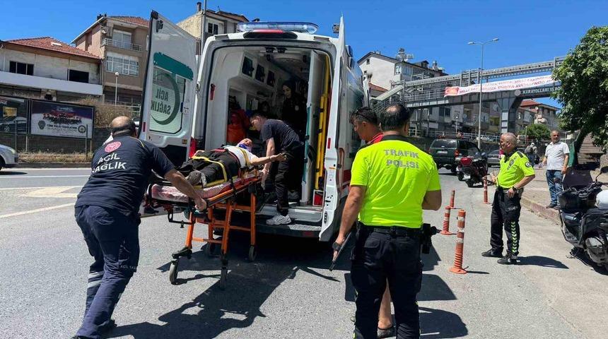 Alaplı&rsquo;da motosiklet kazası: 1 kişi yaralandı