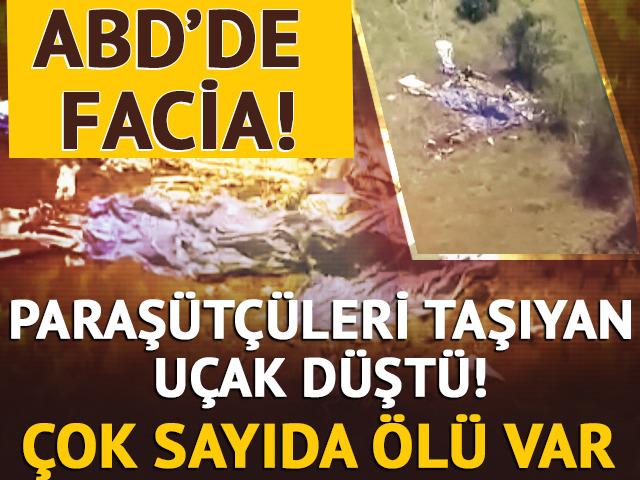 ABD'de paraş&uuml;t&ccedil;&uuml;leri taşıyan u&ccedil;ak d&uuml;şt&uuml;: 12 kişi hayatını kaybetti