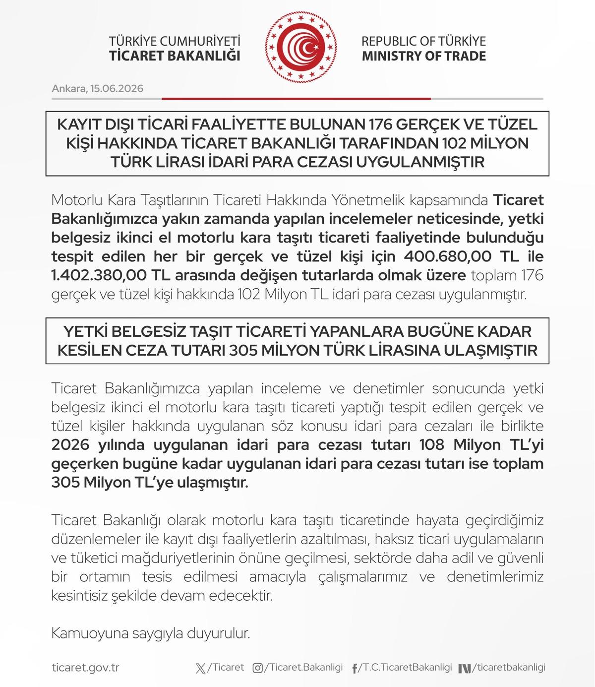 İkinci el araçta ceza yağdı: 108 milyon TL yi aştı 5