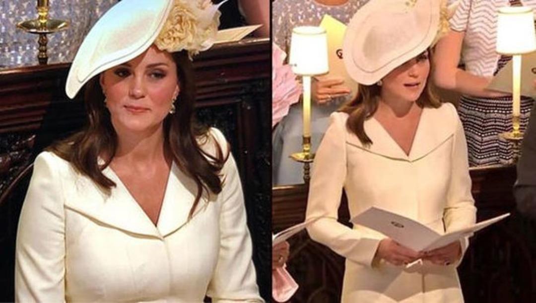 Kate Middleton d&uuml;ğ&uuml;ne eski elbisesiyle gitti 