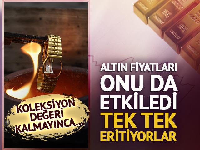 Altının değeri saati ge&ccedil;ti: Satılamayan l&uuml;ks saatler eritiliyor