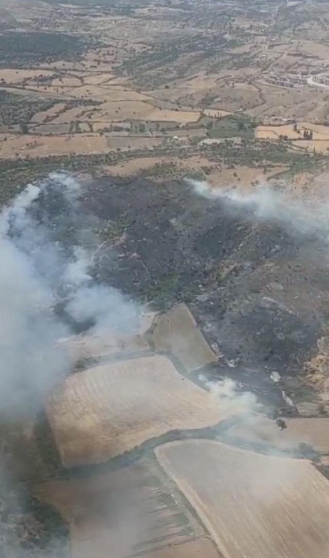 Çanakkale’de bozuk orman sahasında yangın 5