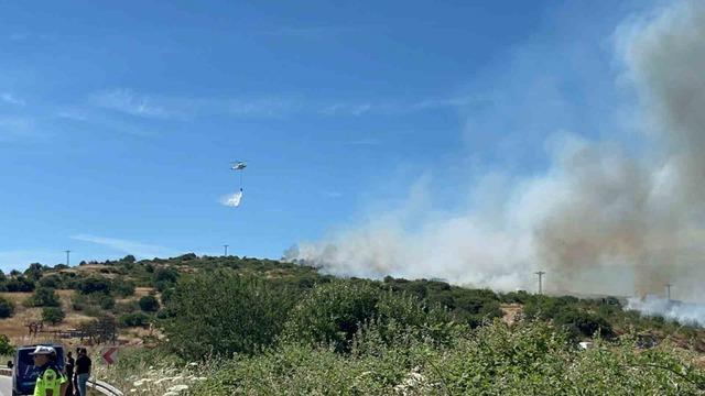 Çanakkale’de bozuk orman sahasında yangın 3