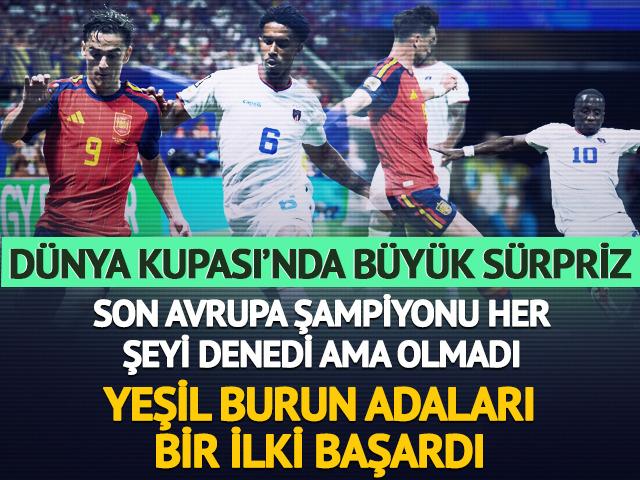 Son Avrupa Şampiyonu İspanya, Yeşil Burun Adaları'nı yenemedi