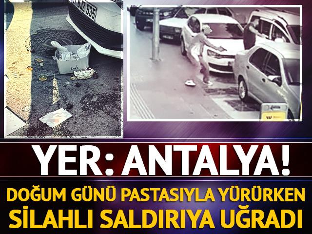 Doğum g&uuml;n&uuml; pastasıyla y&uuml;r&uuml;rken silahlı saldırıya uğradı