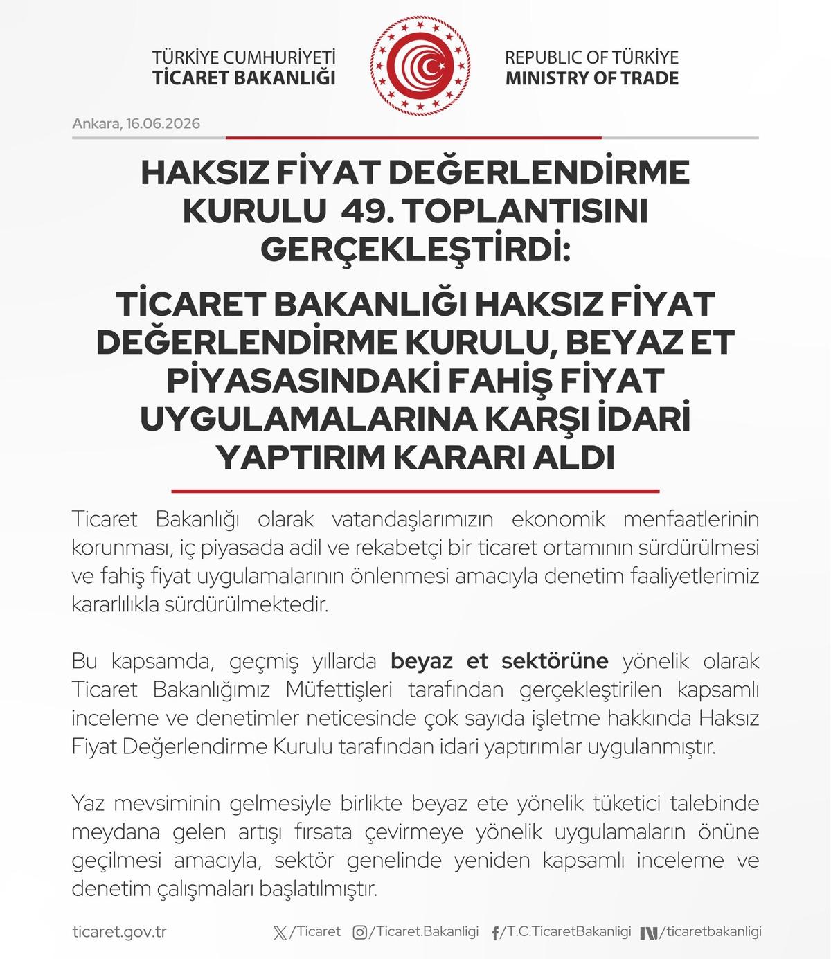 Beyaz ette fahiş fiyata 10 milyon 114 bin 595 TL para cezası 2