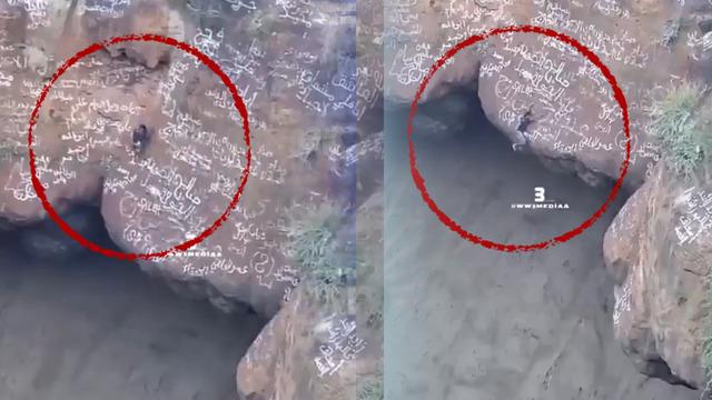 'Yemenli &Ouml;r&uuml;mcek Adamın' hazin sonu! 120 metreden volkana d&uuml;şt&uuml;: Korkun&ccedil; anlar kamerada