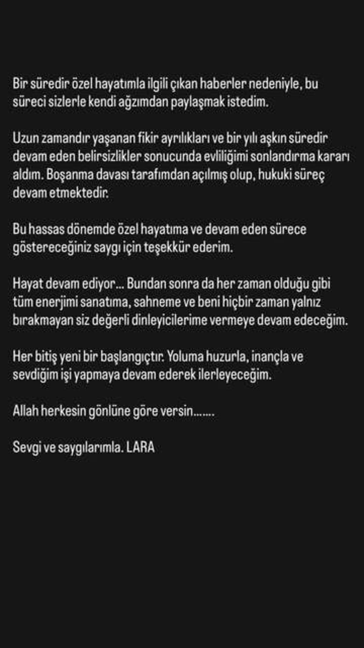 Zor günleri atlattı! Ünlü şarkıcı Lara İranlı eşinden boşanıyor 3