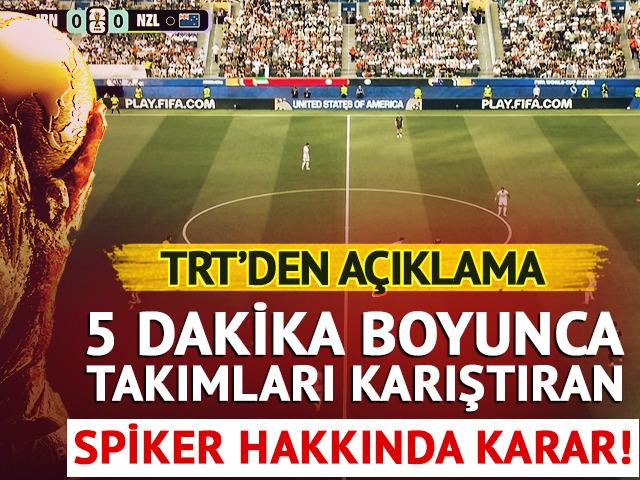 TRT spikerinin D&uuml;nya Kupası'ndaki hatası pahalıya patladı! Yayından aldılar