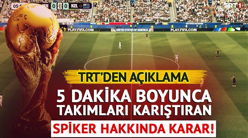 TRT spikerinin D&uuml;nya Kupası'ndaki hatası pahalıya patladı! Yayından aldılar