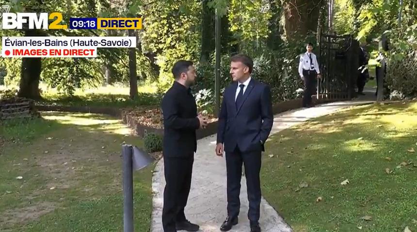 Mikrofonu unutup konuştular: Macron ile Zelenskiy'nin 'Trump' diyaloğu d&uuml;nyanın g&uuml;ndeminde!