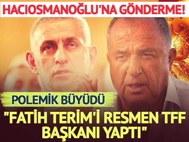 Necati Ateş'ten Hacıosmanoğlu'na g&ouml;nderme! "Fatih Terim'i TFF başkanı yaptı"
