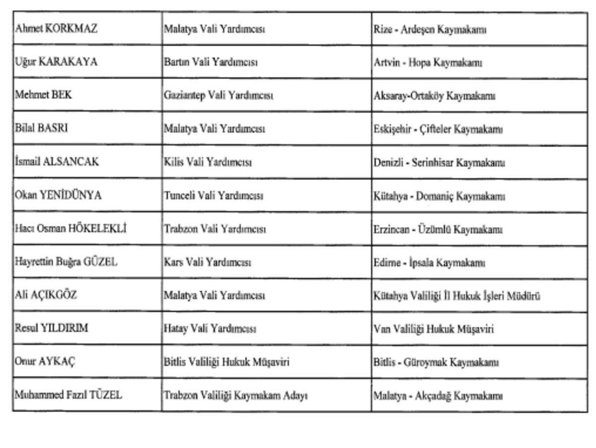 Atama kararları Resmi Gazete de yayımlandı: Vali yardımcıları ve kaymakamlar kararnamesi yayınlandı 17