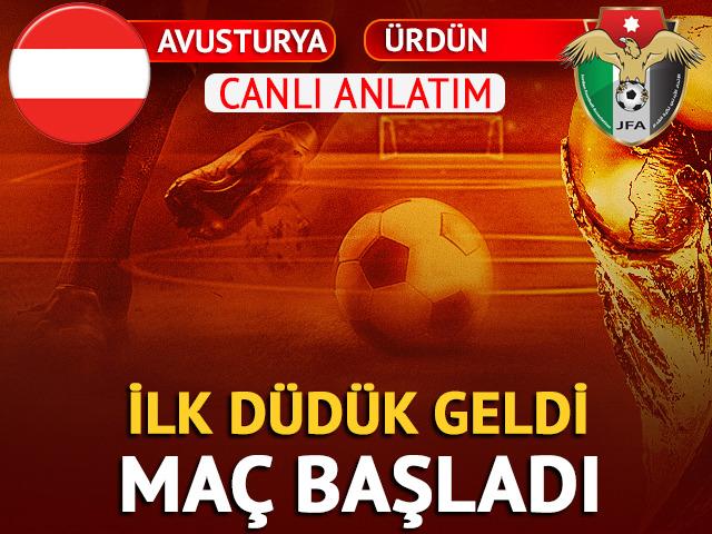 CANLI | Avusturya - &Uuml;rd&uuml;n Canlı Ma&ccedil; Anlatımı