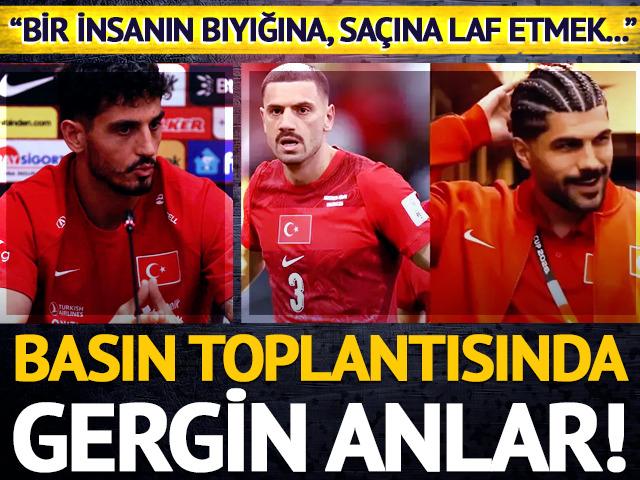 Paraguay ma&ccedil;ı &ouml;ncesi basın toplantısında isyan! "Bir insanın sa&ccedil;ına, bıyığına laf etmek &ccedil;ok başka bir boyut"