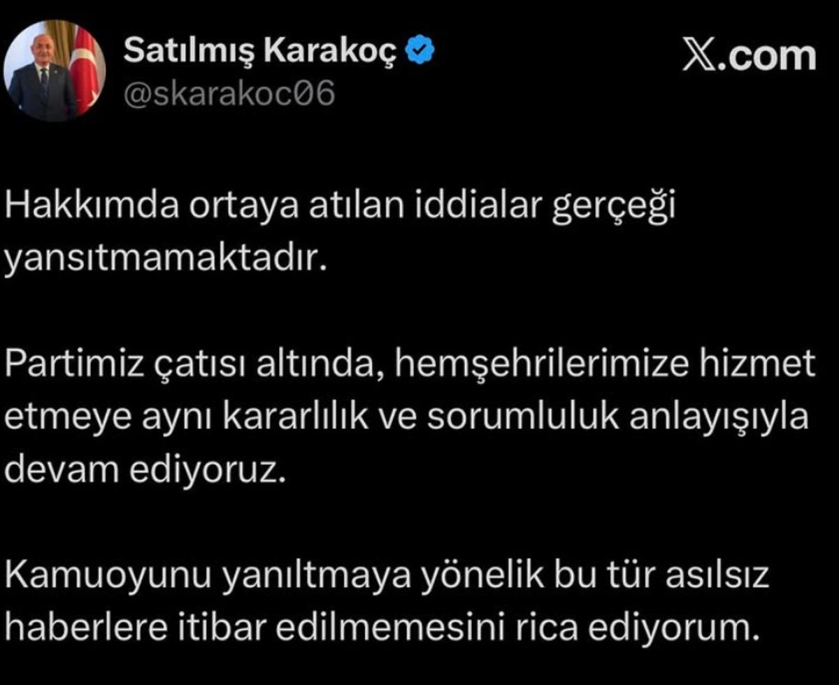 Ankara da CHP li 4 belediye başkanı AK Parti ye mi katılıyor? Satılmış Karakoç tan açıklama 2