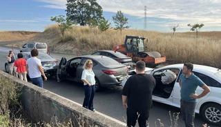 Tekirdağ&rsquo;da 500 metre arayla iki zincirleme kaza