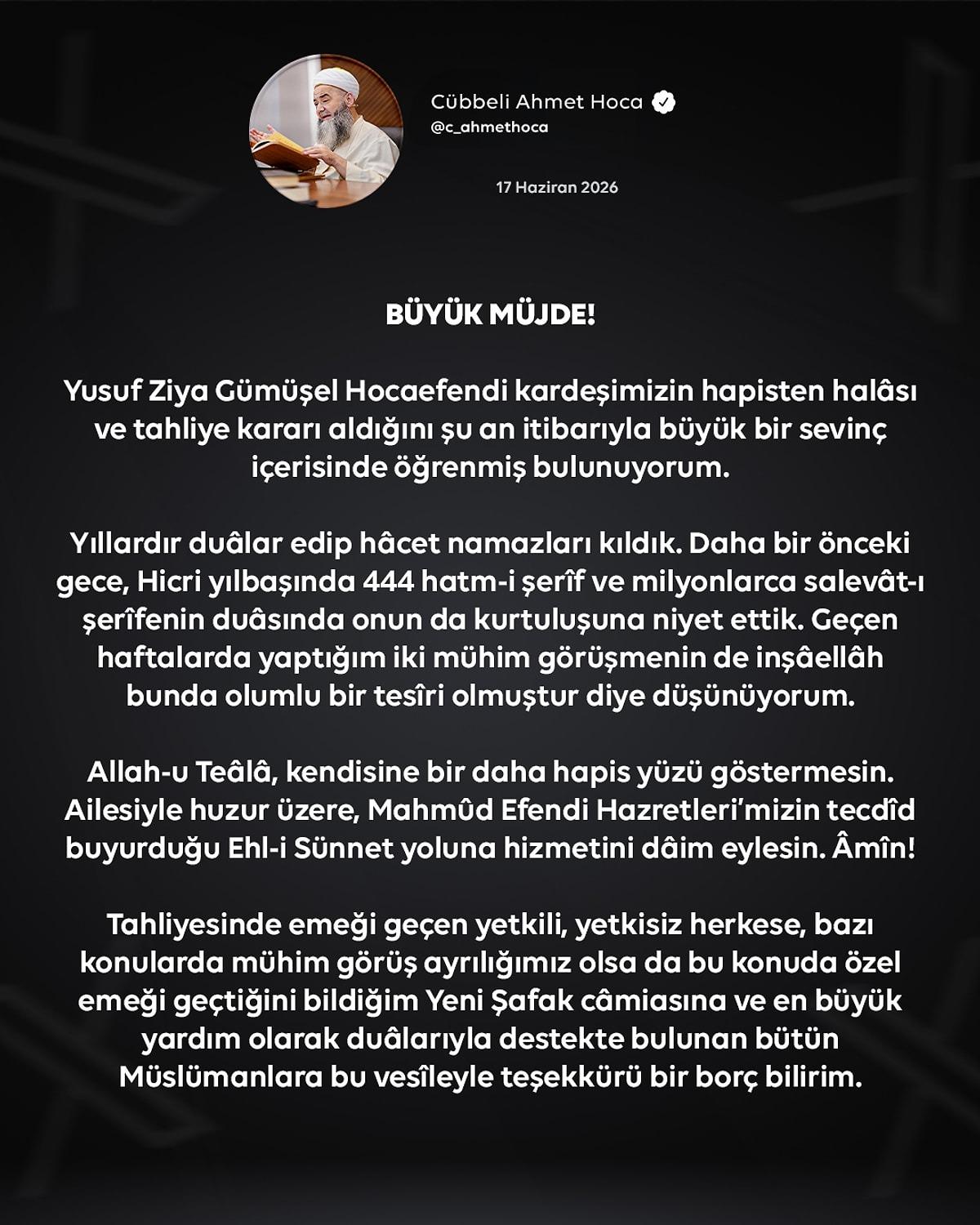 6 yaşındaki kızını m&uuml;ridiyle evlendirmişti! Yusuf Ziya G&uuml;m&uuml;şel tahliye edildi 2