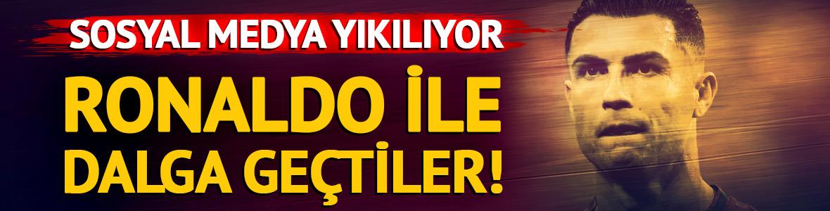 Cristiano Ronaldo ile dalga ge&ccedil;tiler! Sosyal medya yıkılıyor